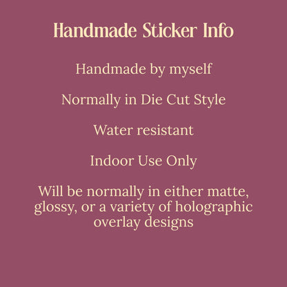 ACOTAR Sticker', Rhysand Tat. Parlor 3" Matte Vinyl Dec. Handmade