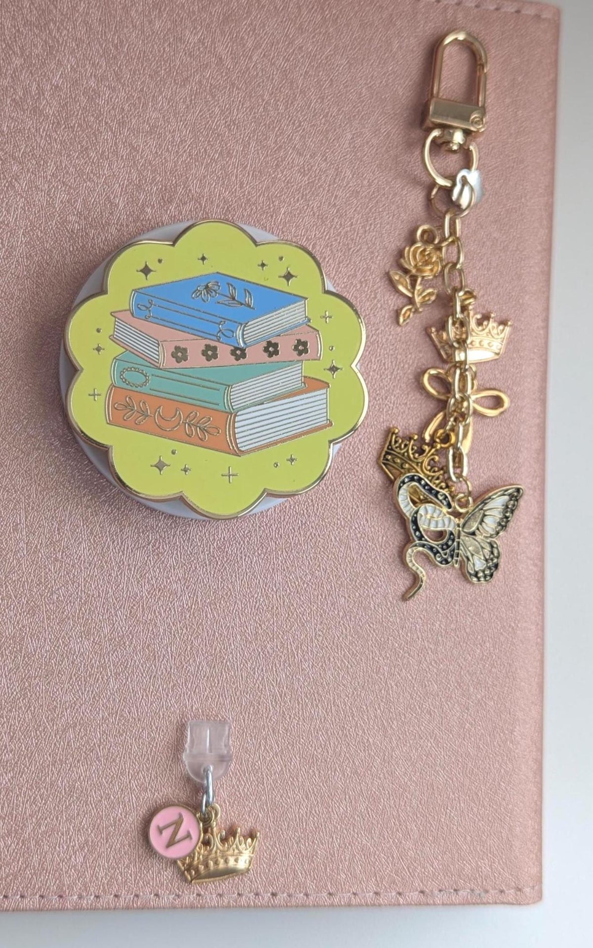 Charm Keychain Mystery Grab Bag | Romantasy Bookish Gift Set, Surprise Charm Keychains Stickers, Dragon Reader Gift
