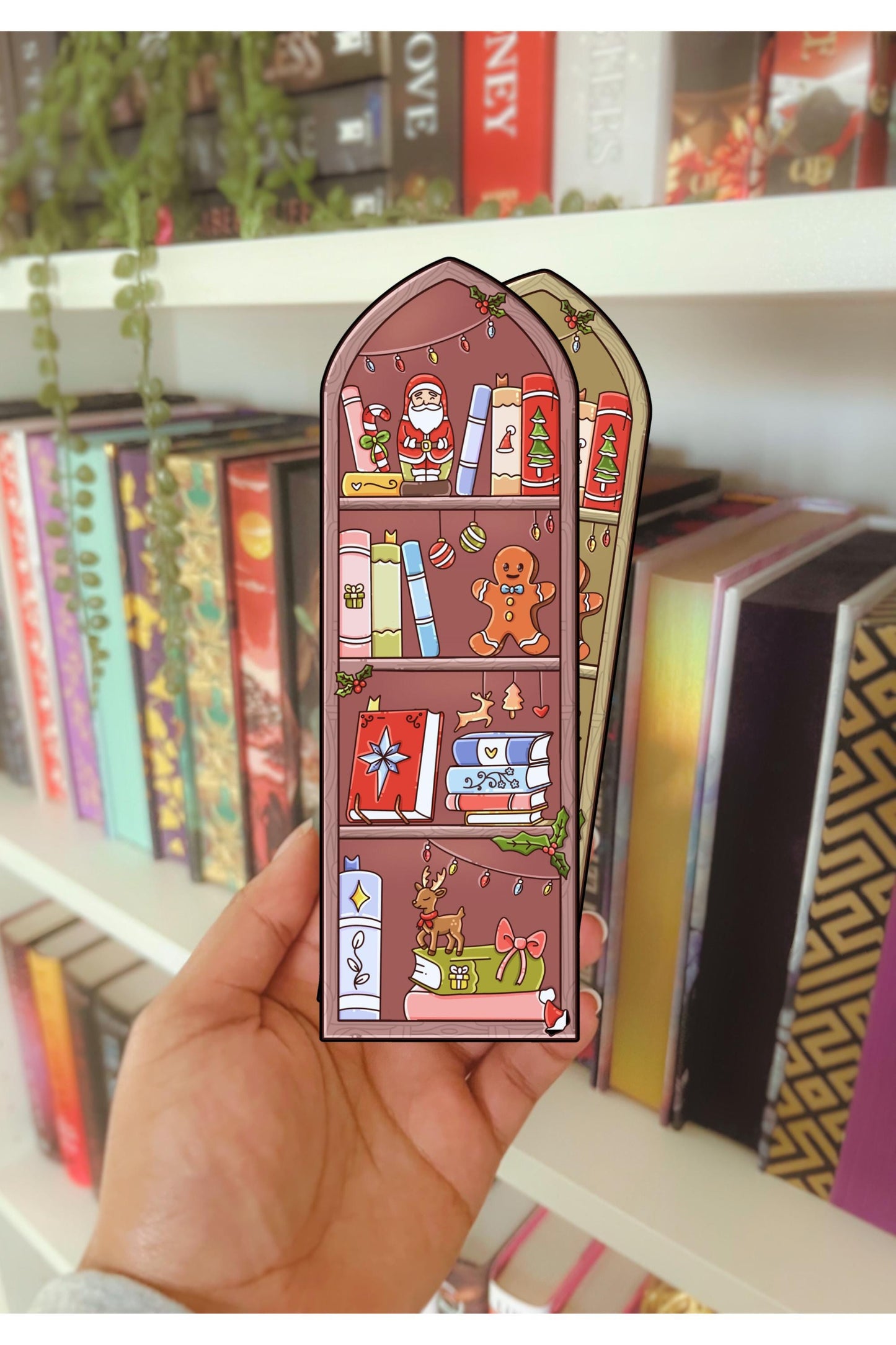 Holographic Bookshelf Bookmark, 5 x 15.5 cm Handmade Laminated