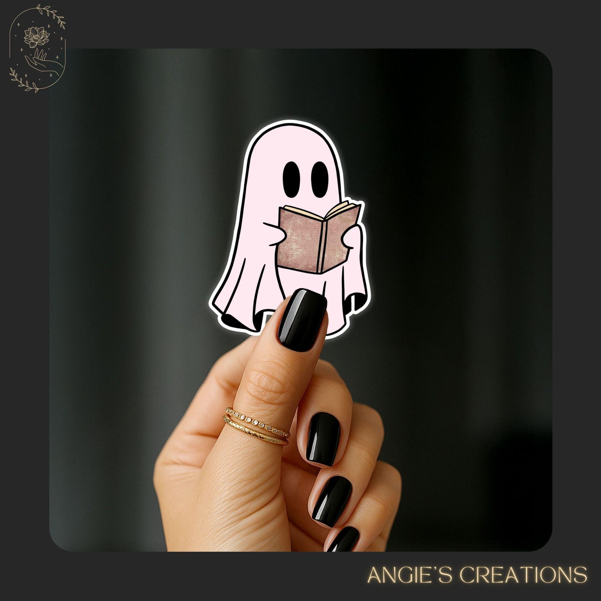 A spooky-cute companion for every book lover! 👻📖 This vinyl sticker features a ghost cozied up with a good read—perfect for laptops, journals, water bottles, or tucking into bookish mail. A must-have for readers who love a touch of whimsy and charm with their spooky season vibes.
