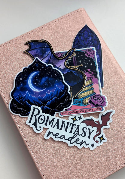Romantasy Sticker Bundle', 5 Waterproof Vinyl Decals, Bookish Fan