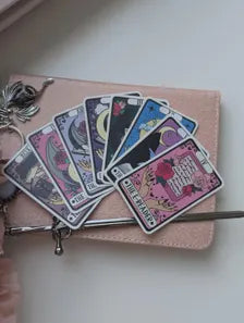 Floral Pink E Reader Tarot Card Waterproof Sticker