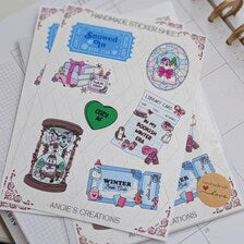 Bookish Winter Handmade Sticker Sheet | Snowed In Book Club