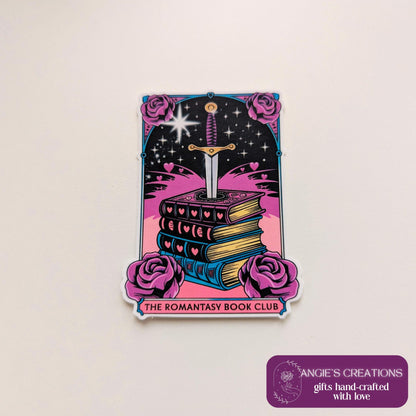 Tarot Card The Romantasy Book Club Sticker | 3" Waterproof Smooth Matte | Bookstagram, Booktok, BookTube Gift