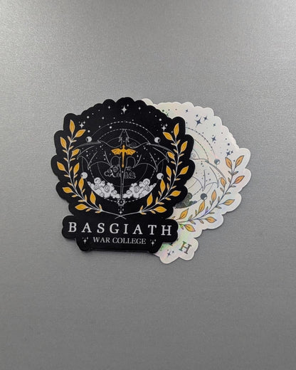 Dragon College Crest Waterproof Sticker | 3” Dishwasher Safe, War Fourth Wing Inspired, Bookstagram or Booktok Kindle Gifts