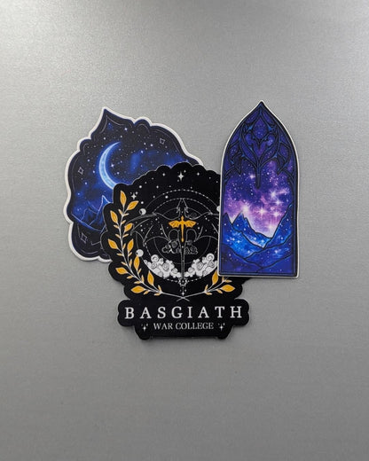 Dragon College Crest Waterproof Sticker | 3” Dishwasher Safe, War Fourth Wing Inspired, Bookstagram or Booktok Kindle Gifts