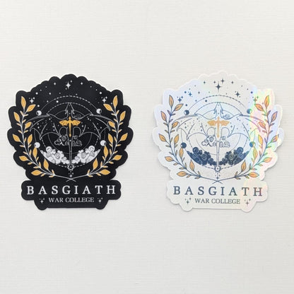 Dragon College Crest Waterproof Sticker | 3” Dishwasher Safe, War Fourth Wing Inspired, Bookstagram or Booktok Kindle Gifts