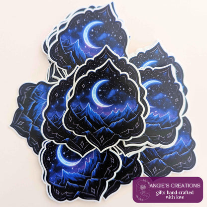 Night Court Mythical Mountains Sticker or Magnet | Waterproof Smooth Matte, ACOTAR Inspired, Booktube Bookish Gift