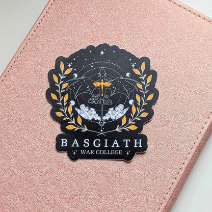 Dragon College Crest Waterproof Sticker | 3” Dishwasher Safe, War Fourth Wing Inspired, Bookstagram or Booktok Kindle Gifts