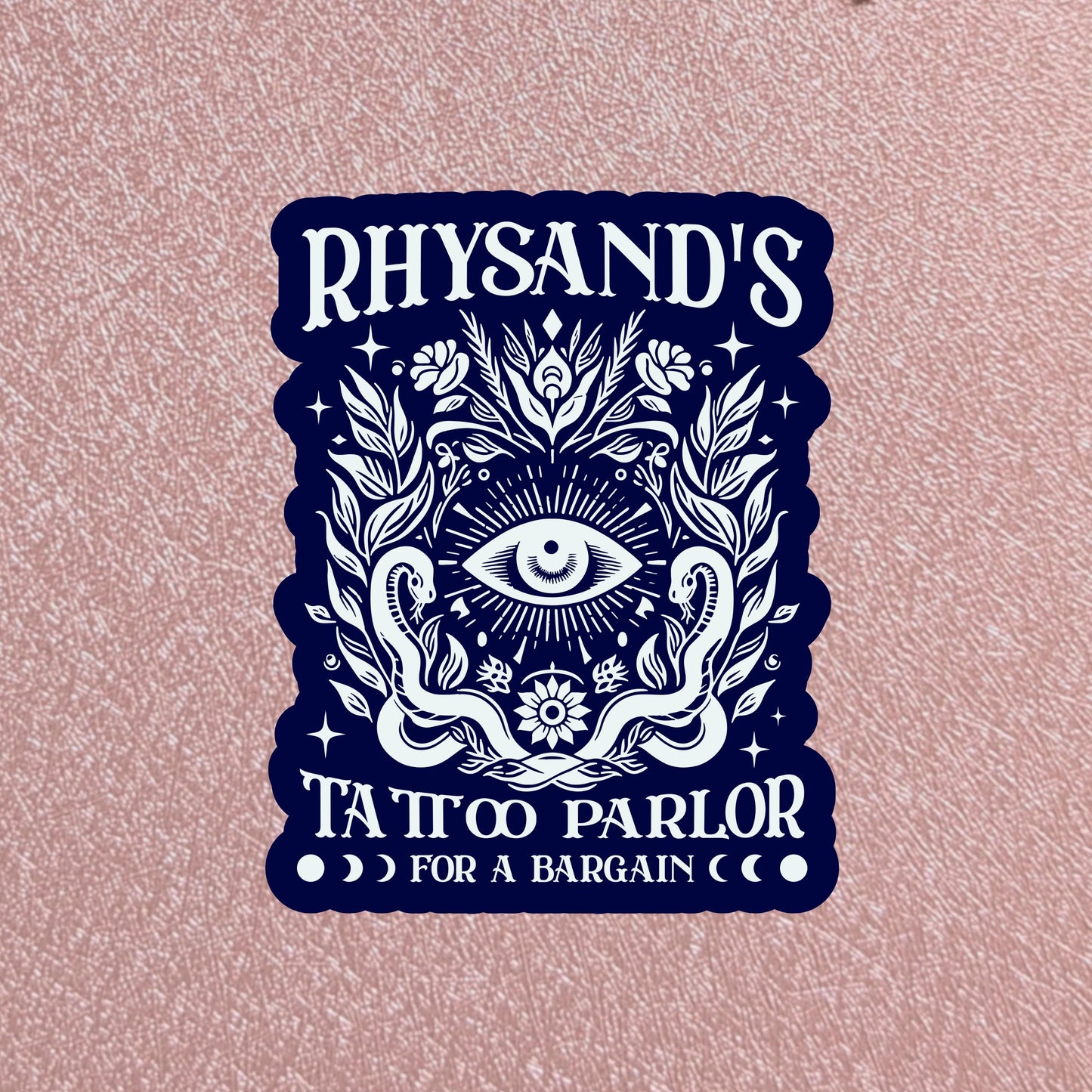 Rhysand Tattoo Parlor Sticker, Waterproof Vinyl ACOTAR Reader Decal