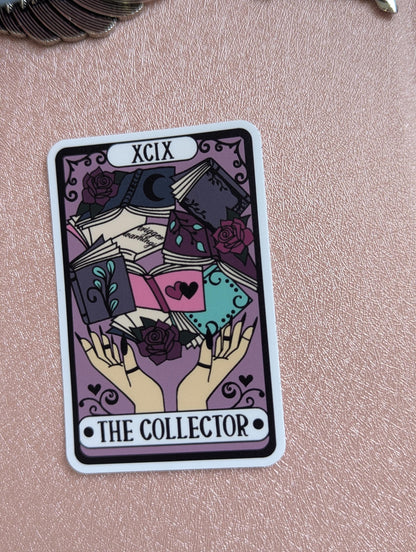 The Collector Tarot Card Sticker, 3" Waterproof Dishwasher Safe Smooth Matte Decals, Romantasy Book Lover Reader Gift, Hand Drawn Artwork