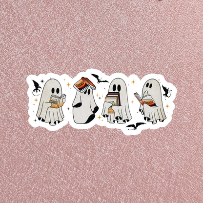 Reading Fourth Wing Ghosts Sticker, 3" Waterproof Dishwasher Safe Smooth Matte Decals, Romantasy Book Lover Reader Gift, Hand Drawn