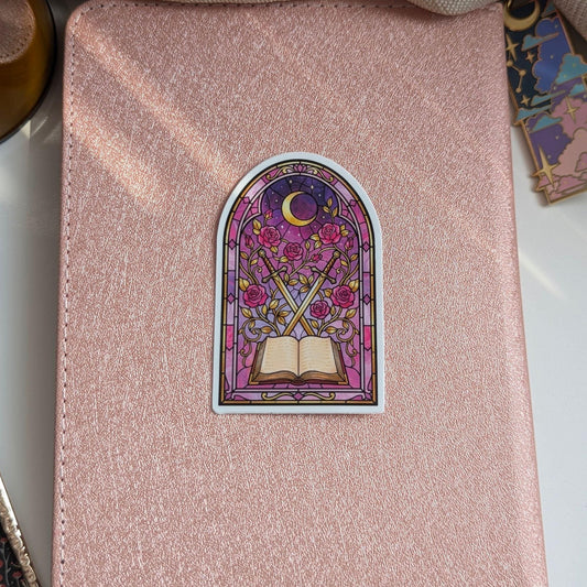 Book Lover Romance Window Sticker, 3" Waterproof Dishwasher Safe