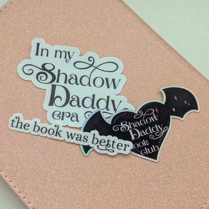 Holographic Silver Shadow Daddy Book Club Waterproof Sticker