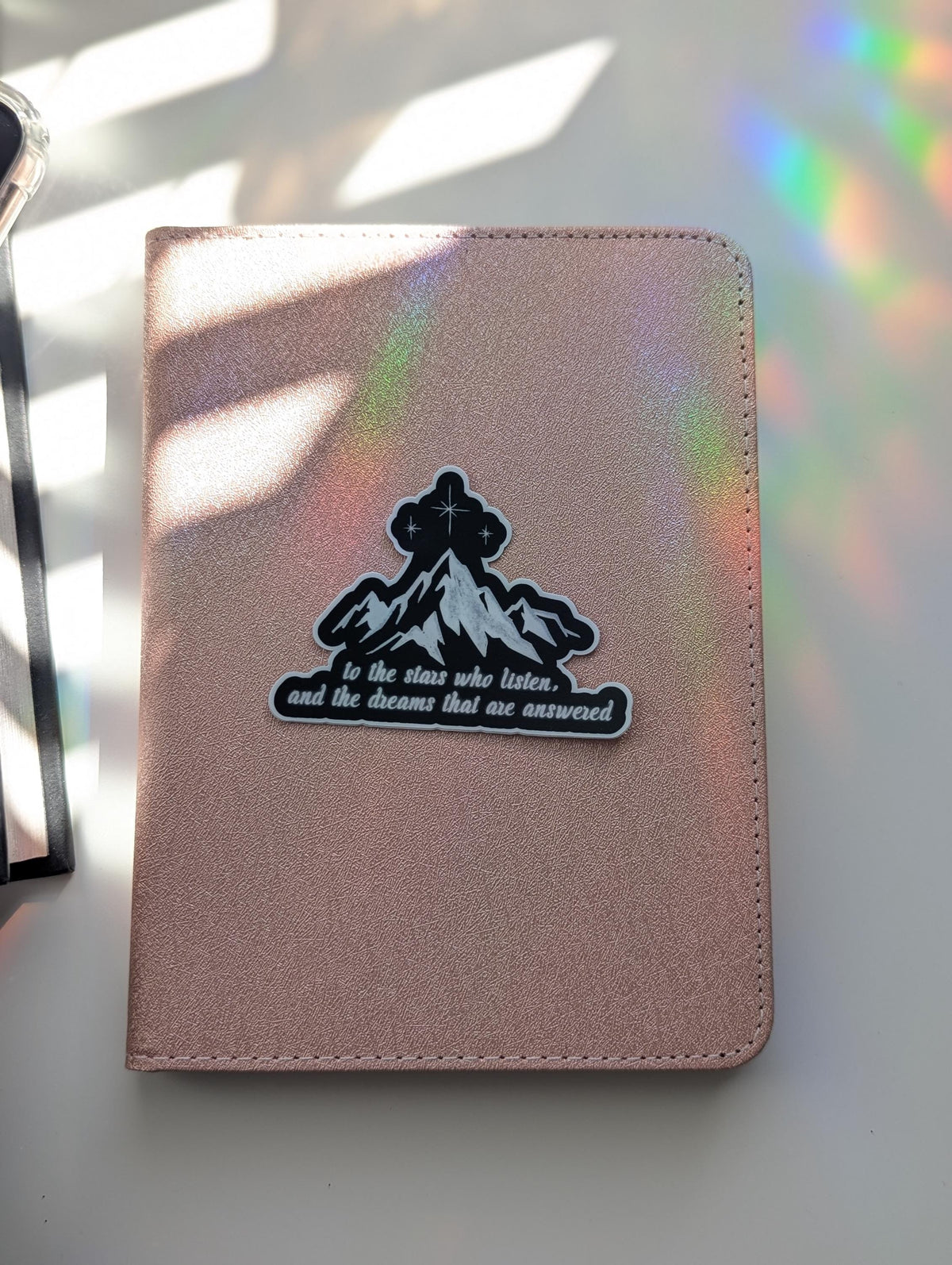 Romantasy Starry Mountains Waterproof Sticker | 3" Dishwasher Safe Bookish Decals