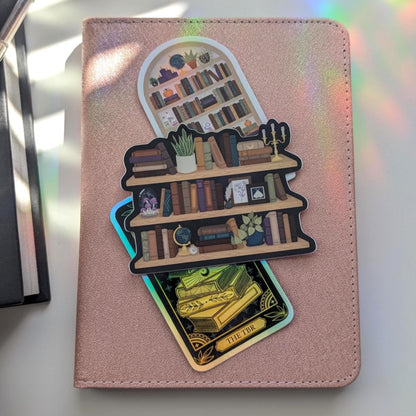 The TBR and Bookshelf Waterproof Stickers | 3” Dishwasher Safe, Smooth Matte Decal