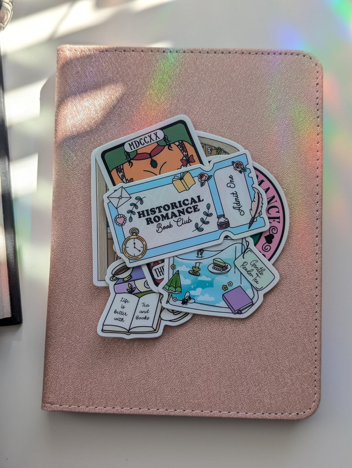 Historical Romance Book Lover 5 Sticker Pack | Waterproof, Dishwasher Safe