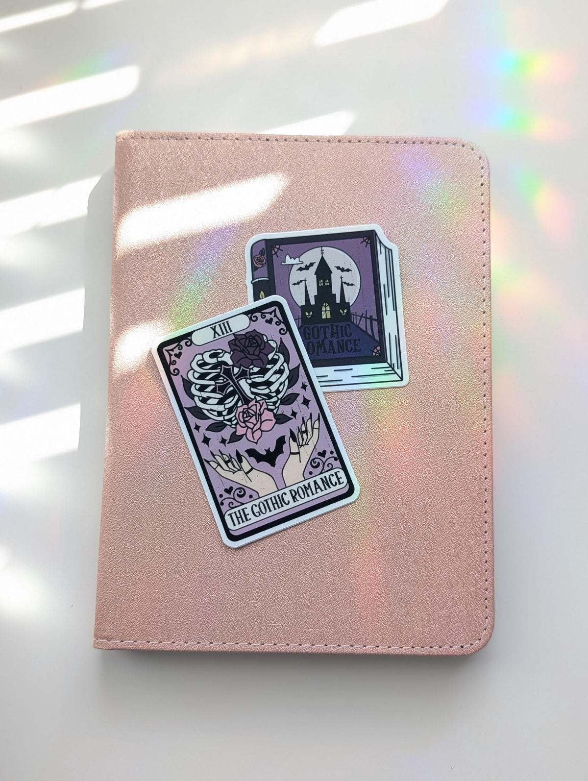 Gothic Romance Stickers Duo Set | 3" Waterproof, Dishwasher Safe, Bookish Decals