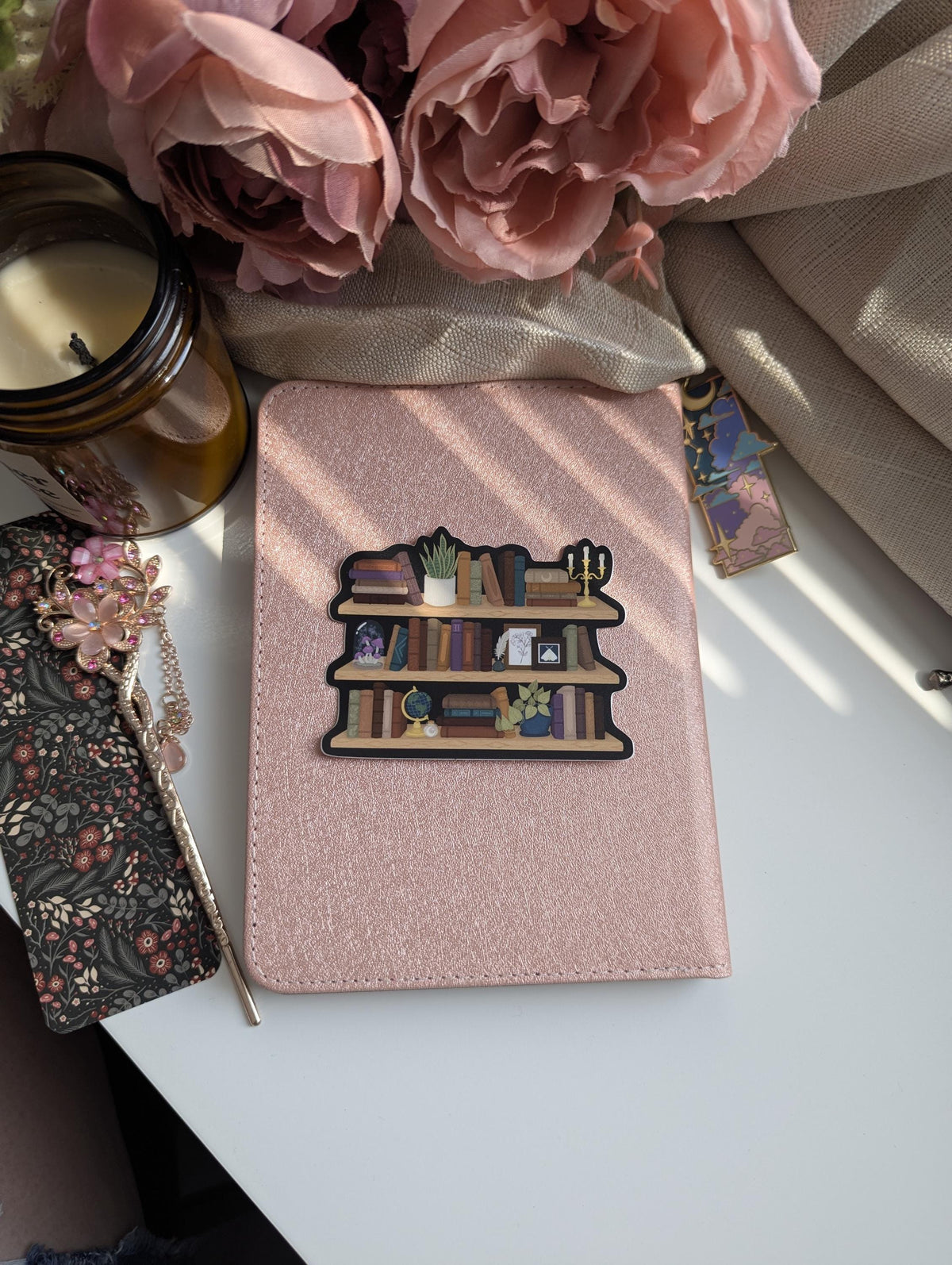 The TBR and Bookshelf Waterproof Stickers | 3” Dishwasher Safe, Smooth Matte Decal