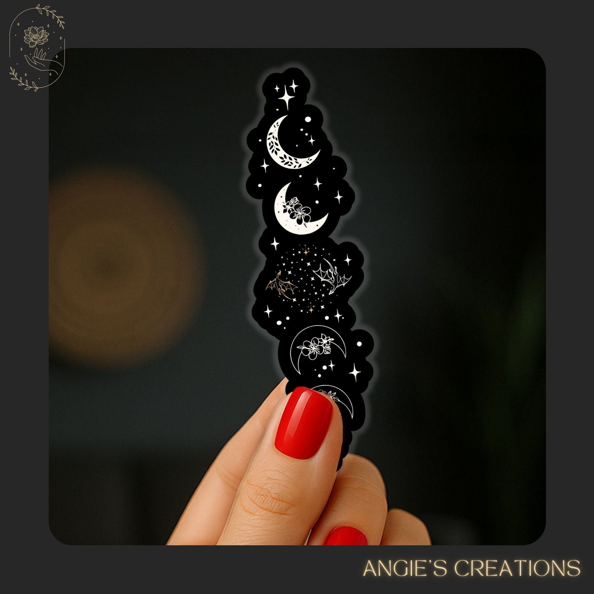 A calming moon phases design with soft lunar details, ideal for cozy bookish planners, reading journals, and dreamy night sky lovers. Celestial moon phases design inspired by dragons and fourth wing.
