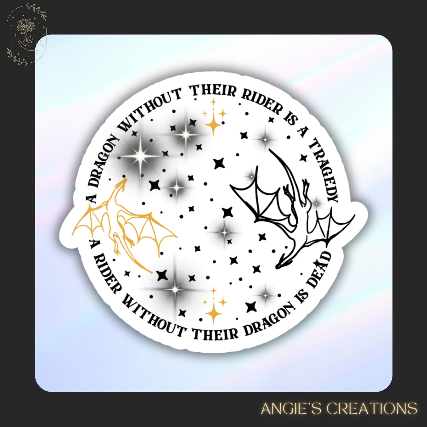 A Dragon without a Rider Vinyl Sticker or Magnet
