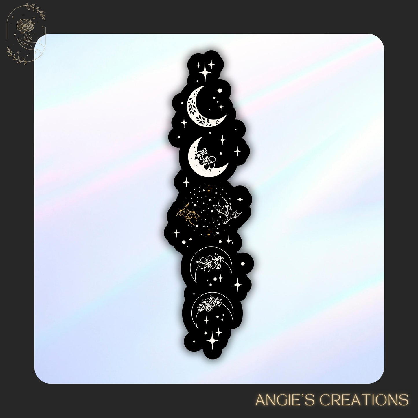 Dragon Moon Phase Vinyl Sticker or Magnet