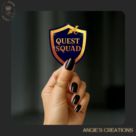 Quest Squad Shield Vinyl Sticker or Magnet