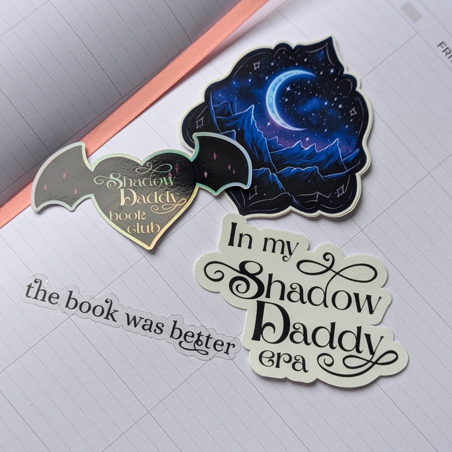 Celestial Mountain Moon Waterproof Sticker or Magnet
