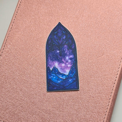 Gothic Arch Galaxy Waterproof Sticker or Magnet